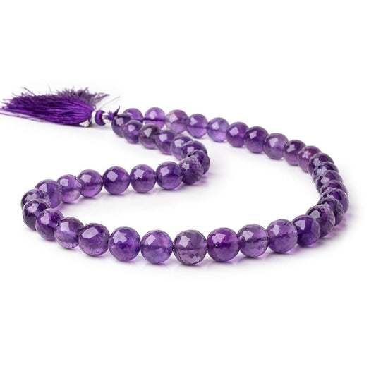 9-11.5mm Amethyst faceted round beads 16 inch 40 pieces