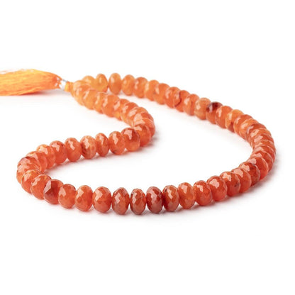 9-11mm Carnelian Faceted Rondelle Beads 16 inch 60 pieces