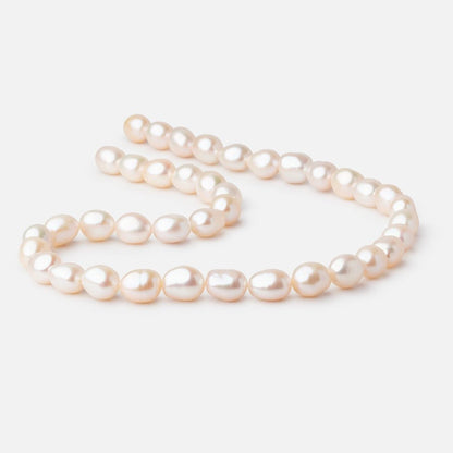 9-11mm Creamy Peach Baroque Freshwater Pearls 15.5 inch 38 Beads