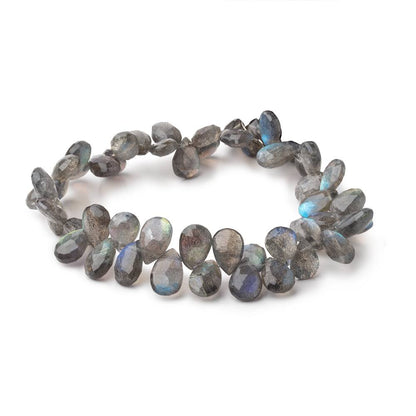 9-11mm Labradorite Faceted Pear Beads 8 inch 52 pieces