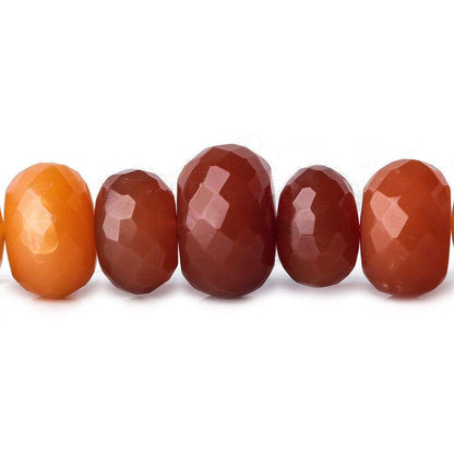 9-11mm Mexican Fire Opal Faceted Rondelle Beads 18 inch 70 pieces AAA