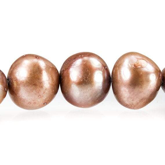 9-11mm Mocha Brown Baroque Pearls, 15 inch, 41 pieces