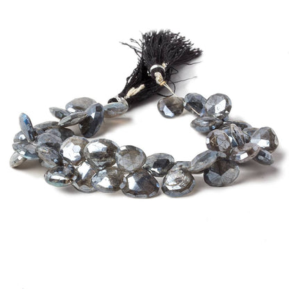 9-11mm Mystic Labradorite Faceted Heart Beads 8 inch 35 pieces