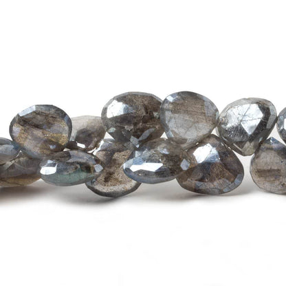 9-11mm Mystic Labradorite Faceted Heart Beads 8 inch 35 pieces