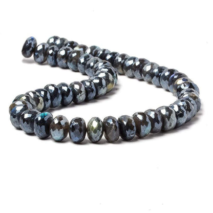 9-10mm Mystic Labradorite faceted rondelle beads 14 inch 50 pieces