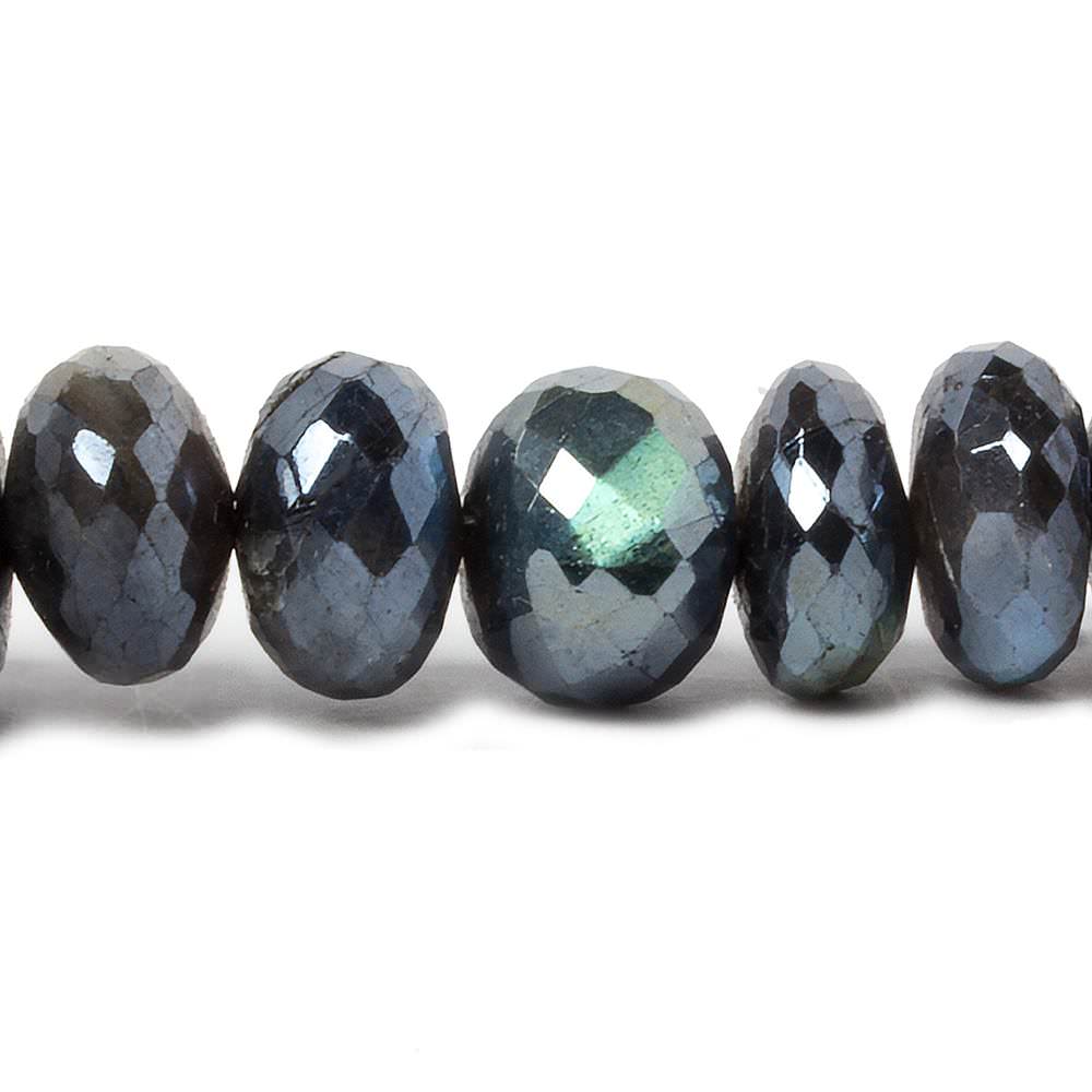 9-10mm Mystic Labradorite faceted rondelle beads 14 inch 50 pieces