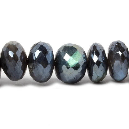 9-10mm Mystic Labradorite faceted rondelle beads 14 inch 50 pieces