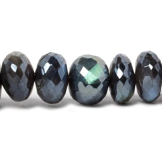 9-10mm Mystic Labradorite faceted rondelle beads 14 inch 50 pieces