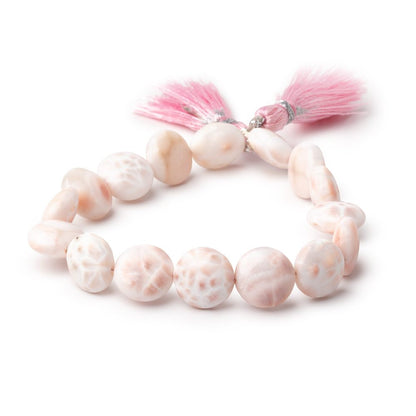 9-11mm Natrolite Plain Coin Beads 7.5 inch 16 pieces