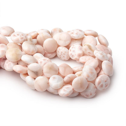 9-11mm Natrolite Plain Coin Beads 7.5 inch 16 pieces