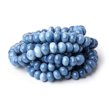 9-11mm Owyhee Blue Opal Plain Rondelle Beads 18 inch 64 pieces AA
