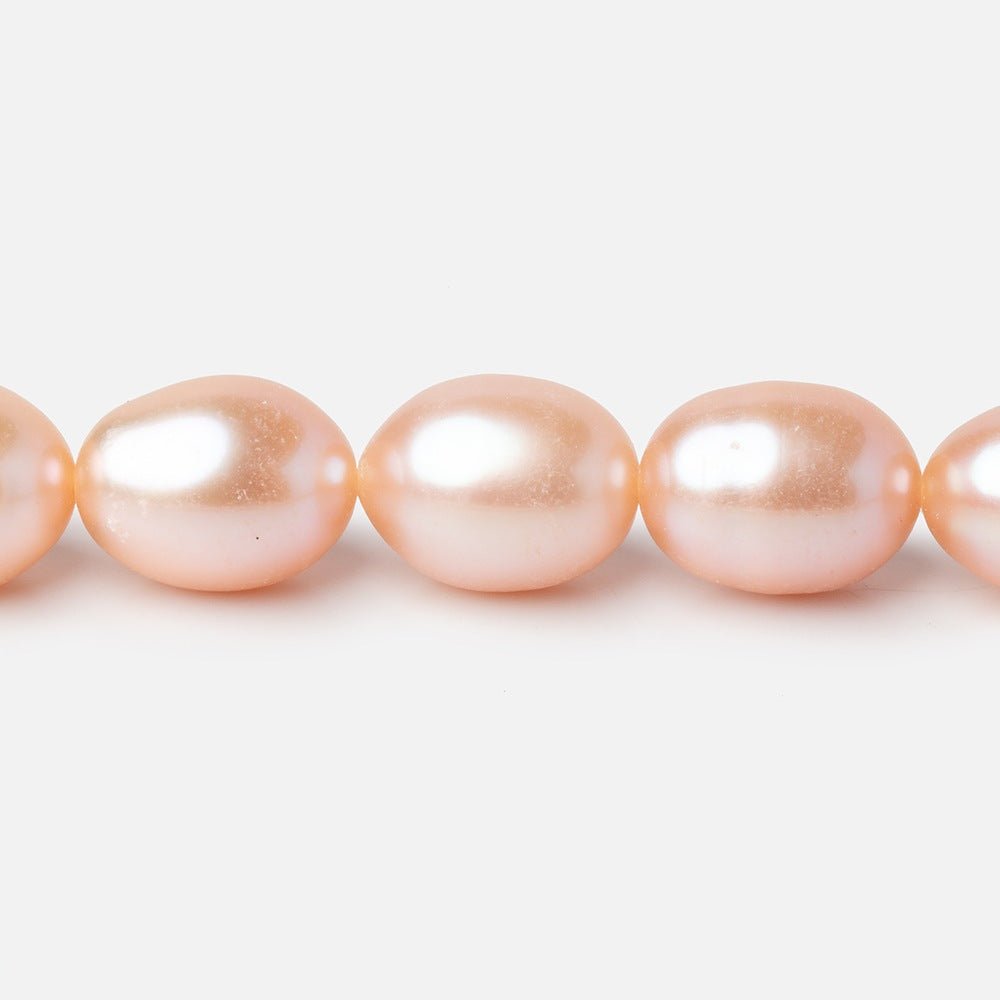 9-11mm Petal Pink Oval Freshwater Pearls 16 inch 36 Beads