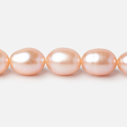 9-11mm Petal Pink Oval Freshwater Pearls 16 inch 36 Beads