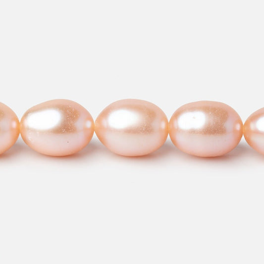 9-11mm Petal Pink Oval Freshwater Pearls 16 inch 36 Beads