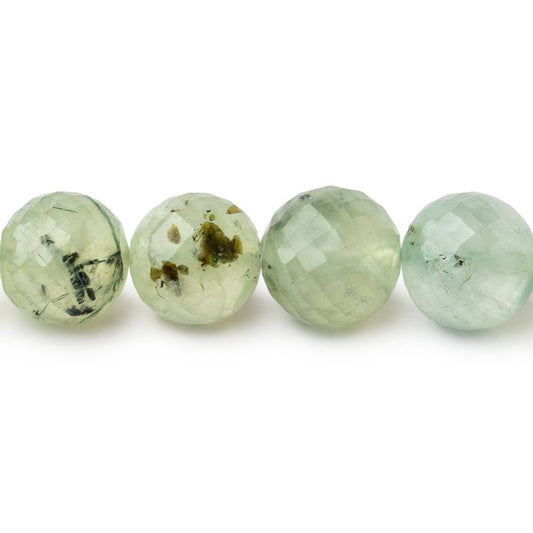 9-11mm Prehnite Faceted Round Beads 14 inch 37 pieces