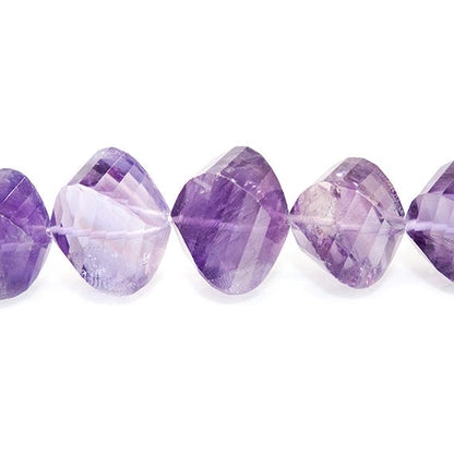 9-12mm Ametrine and Amethyst Barrel Faceted Twist Beads 8 inch 20 pieces