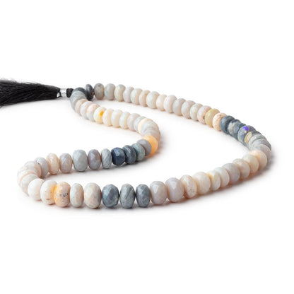 9-12mm Australian Opal Faceted Rondelle Beads 18 inch 73 pieces
