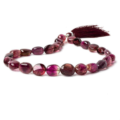 9-12mm Bi-color and Rubelite Tourmaline Plain Nugget Beads 9 inch 26 pcs