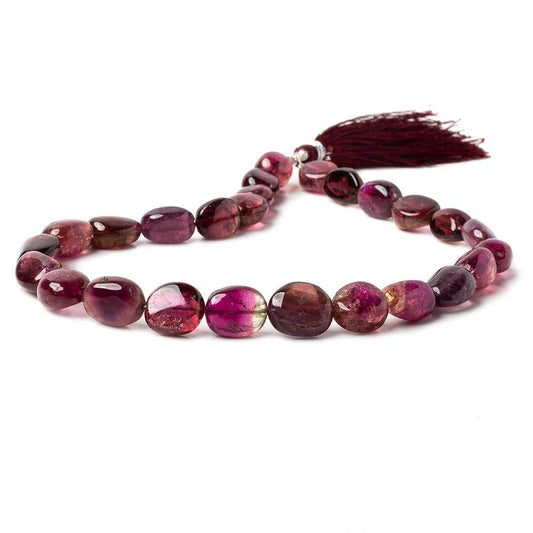 9-12mm Bi-color and Rubelite Tourmaline Plain Nugget Beads 9 inch 26 pcs
