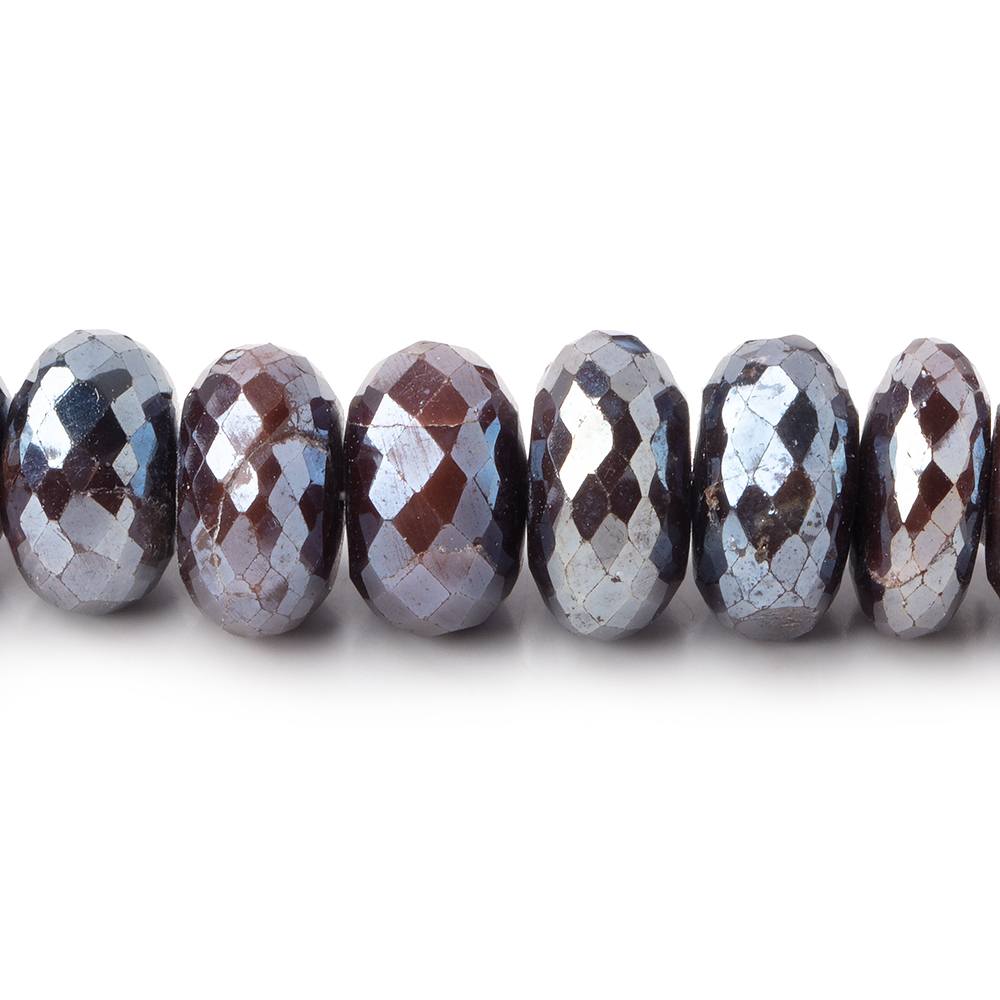 9-12mm Mystic Chocolate Moonstone Faceted Rondelles 15 inch 64 beads