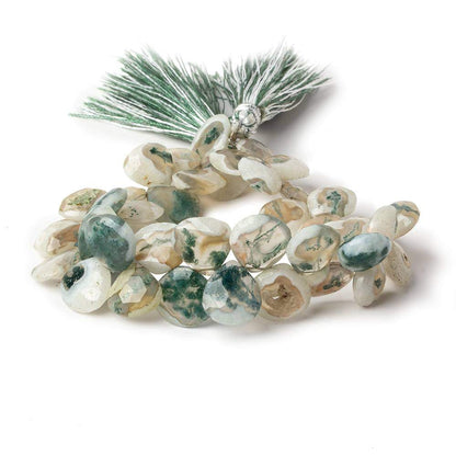 9-12mm Peacock Solar Quartz Faceted Heart Beads 7.5 inch 40 pieces