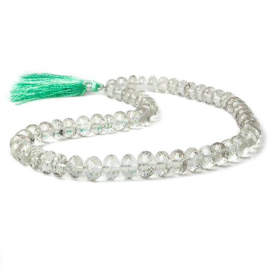 9-12mm Prasiolite faceted rondelles 17 inches 59 Beads AAA