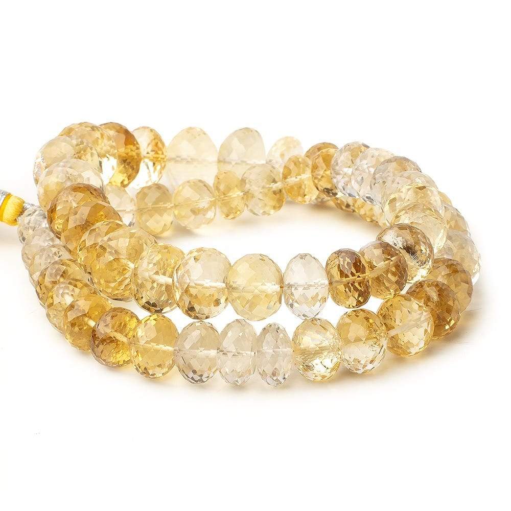 9-13mm Citrine Faceted Rondelle Beads 16 inch 56 pieces