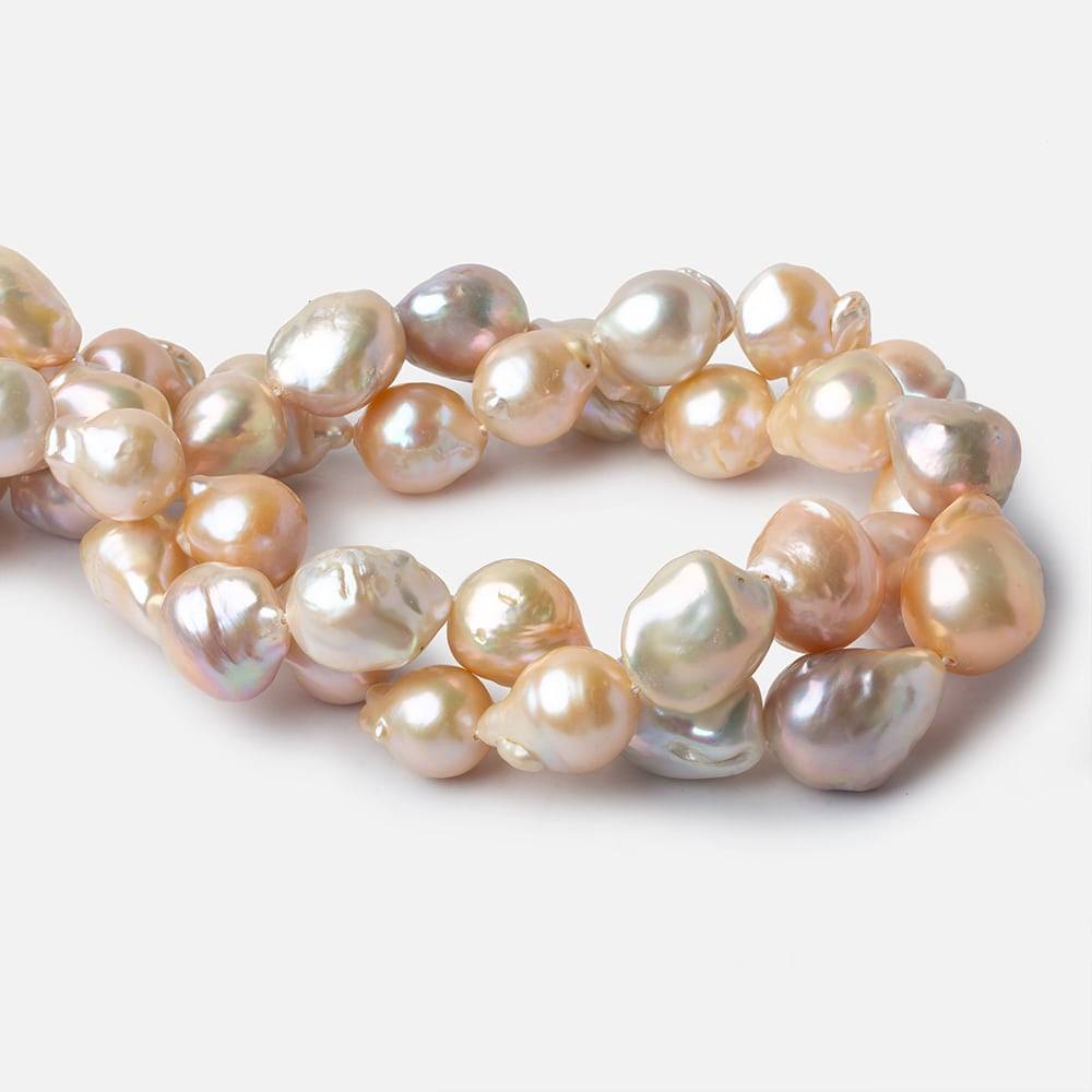 9-13mm Tri Color Ultra Baroque Freshwater Pearls 16 inch 25 pieces