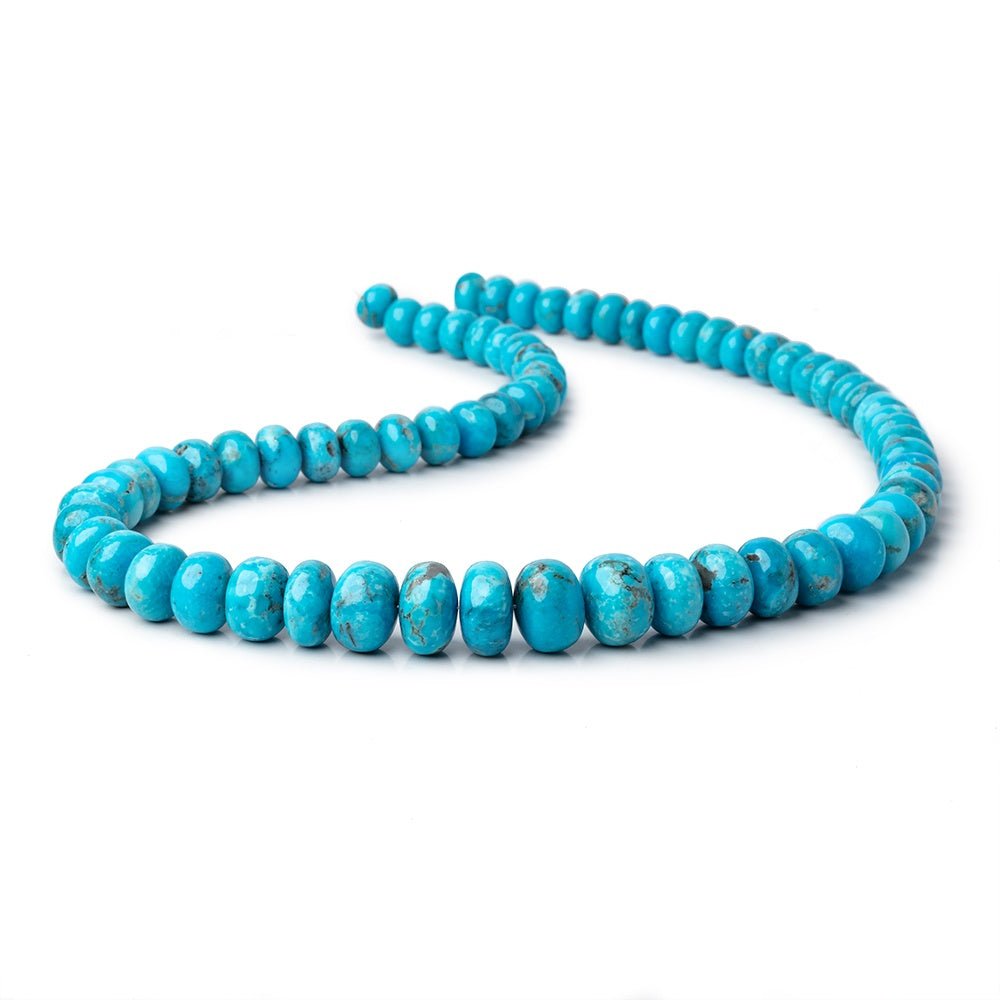 9-14.5mm Armenian Turquoise Plain Rondelle Beads 20 inch 69 pieces AAA