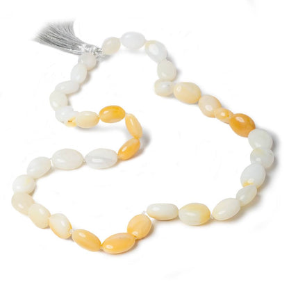 9-14mm White and Yellow Opal Plain Oval Beads AA Grade 27 beads 17 inch