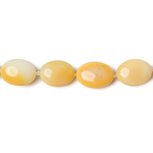 9-14mm White and Yellow Opal Plain Oval Beads AA Grade 27 beads 17 inch