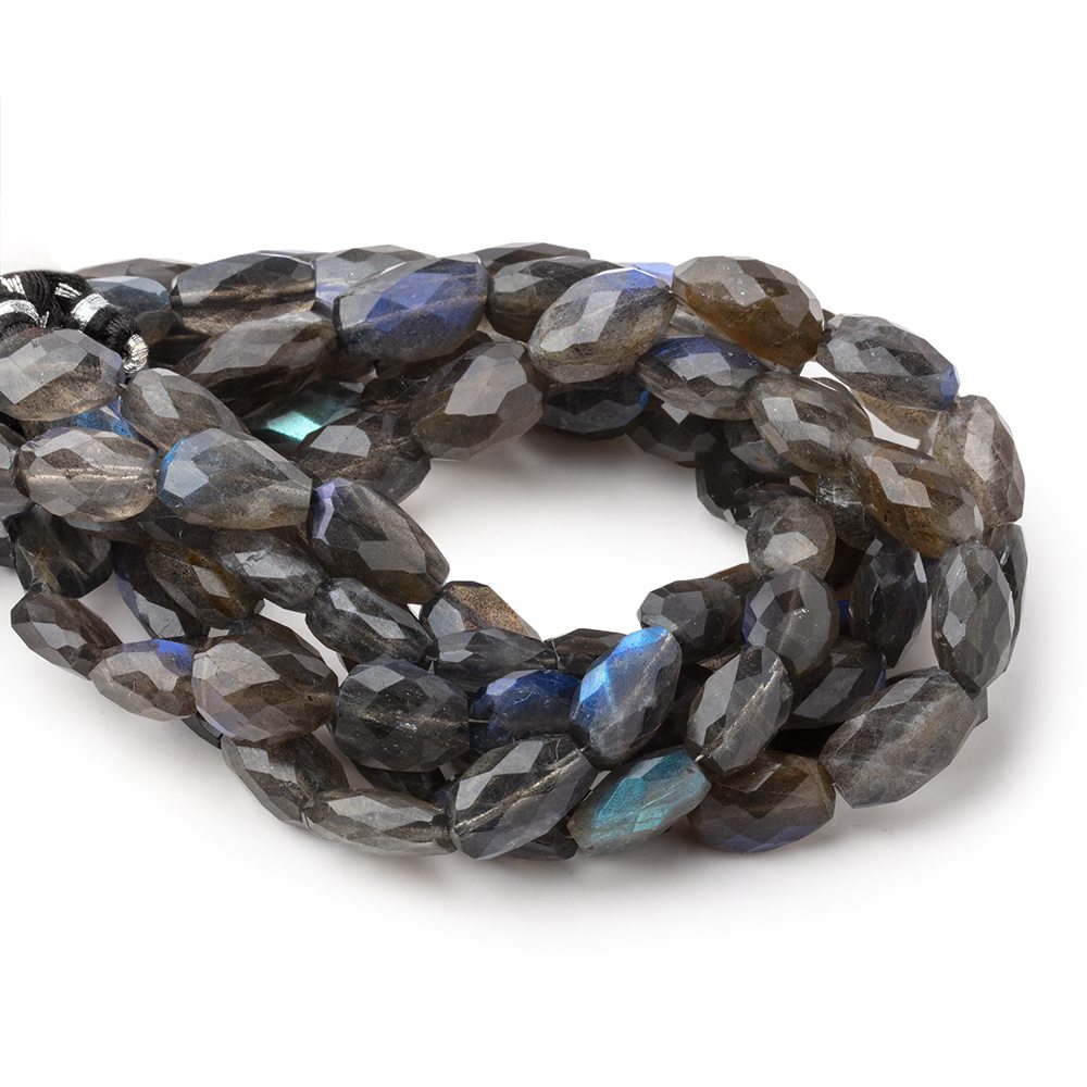 9-15mm Labradorite Straight Drill Faceted Nuggets 8 inch 17 Beads AA