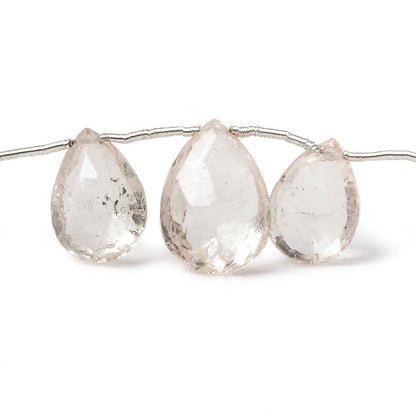 9-15mm Morganite Faceted Pears 8 inch 13 pieces