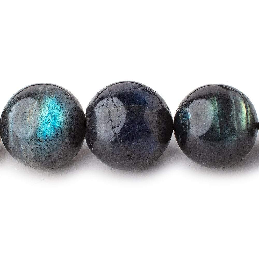 9-16mm Labradorite plain round beads 16 inch 35 pieces