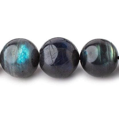 9-16mm Labradorite plain round beads 16 inch 35 pieces