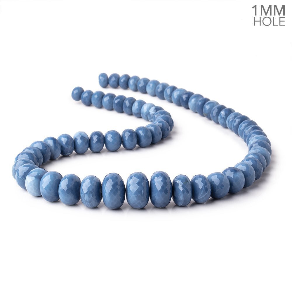 9-18mm Owyhee Blue Opal Faceted Rondelle Beads 20 inch 62 pieces AAA