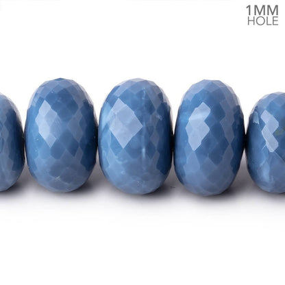 9-18mm Owyhee Blue Opal Faceted Rondelle Beads 20 inch 62 pieces AAA