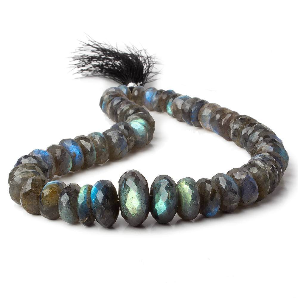 9-20mm Labradorite Faceted Rondelle Beads 14 inches 50 pieces