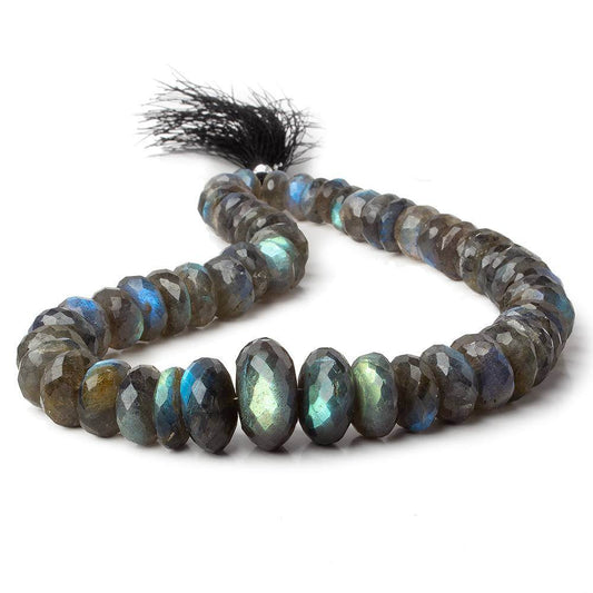 9-20mm Labradorite Faceted Rondelle Beads 14 inches 50 pieces