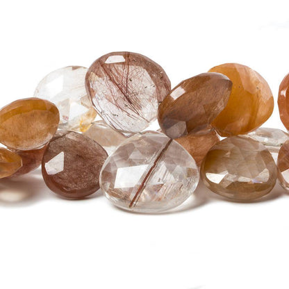 9-20mm Rutilated Quartz Beads Heart Briolette 15 inch 80 pieces