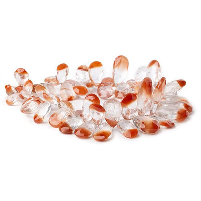 9-25mm Tangerine Quartz Pear Briolette 8 inch 58 pieces