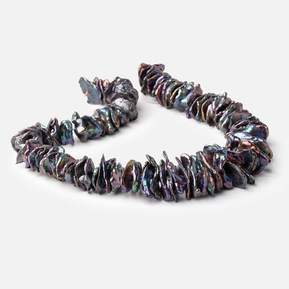 9-27mm Peacock Center Drill Ultra Keshi Freshwater Pearls 13.5 inch 93 Beads