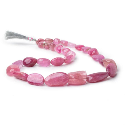 9-29mm Rubellite Tourmaline Plain Nugget Beads 20 inch 30 pieces AA