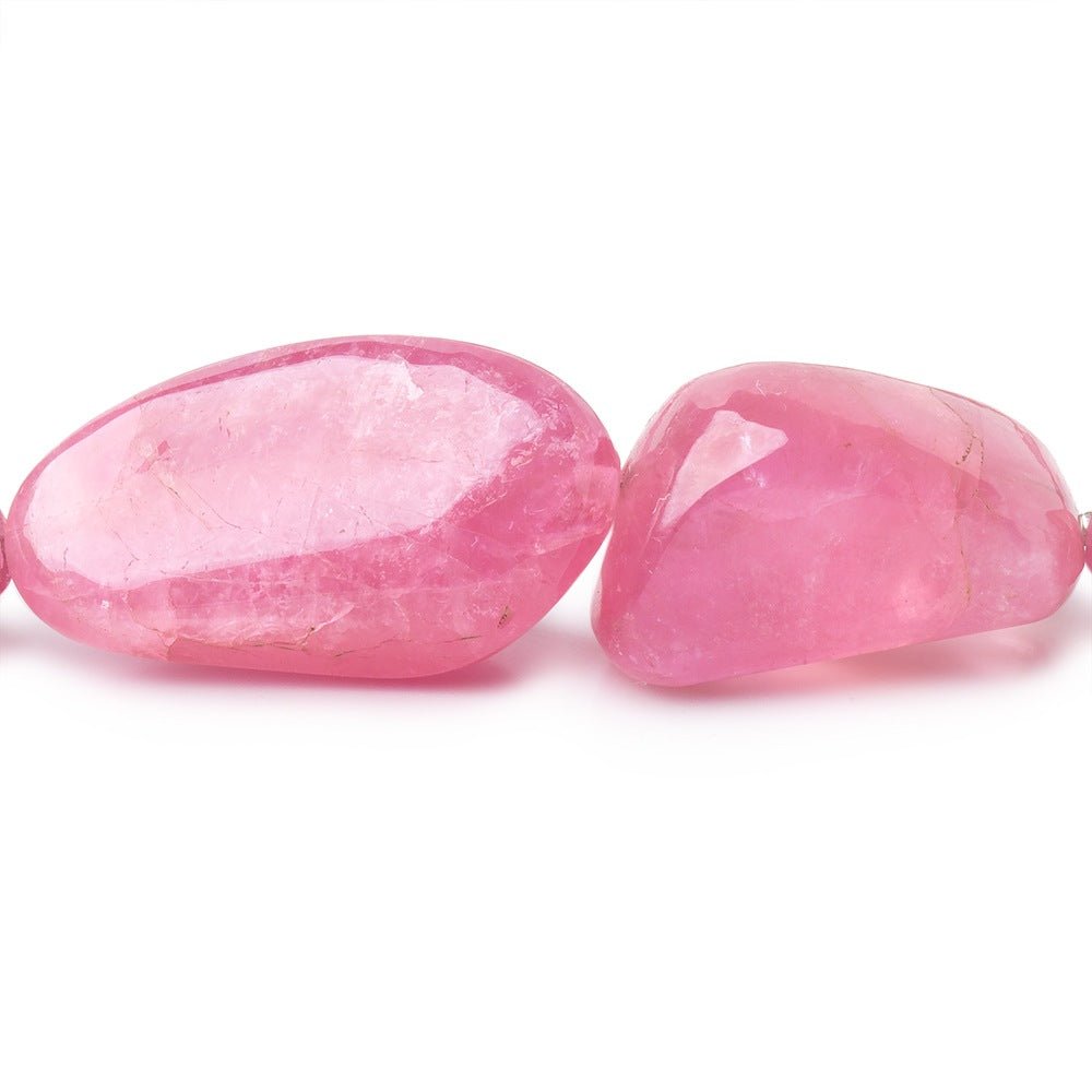 9-29mm Rubellite Tourmaline Plain Nugget Beads 20 inch 30 pieces AA
