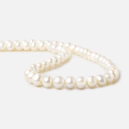 9-9.5mm Cream Off Round 2.5mm Large Hole Pearls 15 inch 55 pieces