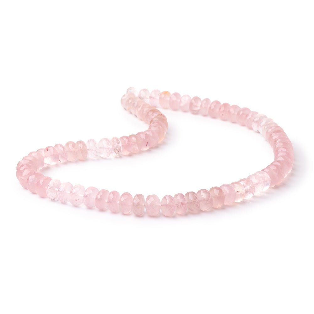 9-9.5mm Rose Quartz Faceted Rondelle Beads 16 inch 72 pieces AA