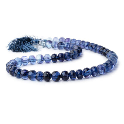 9-9.5mm Shaded Blue Fluorite Plain Rondelles 16 inch 54 pieces