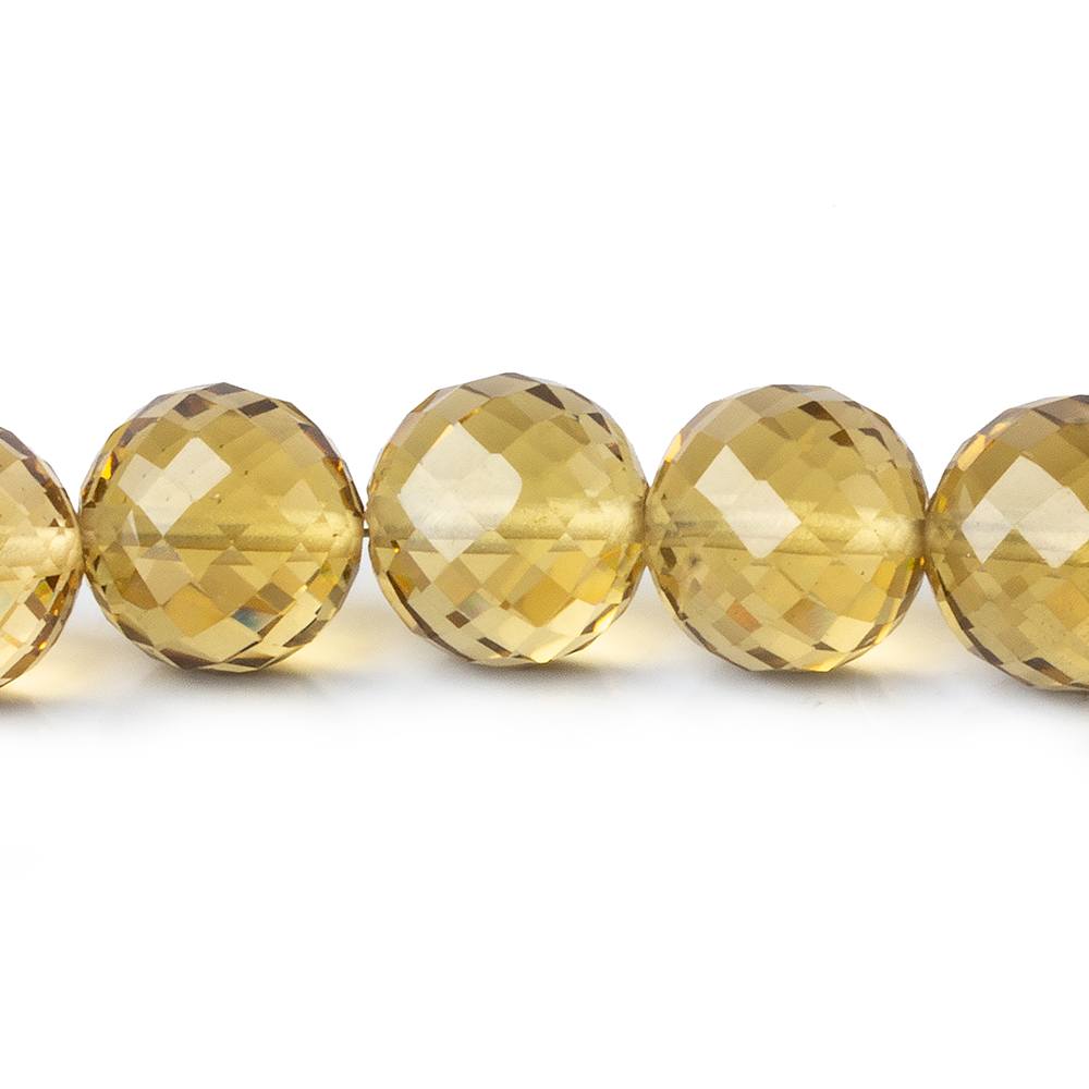 8-9mm Whiskey Quartz concave faceted rounds 16 inch 50 beads AA