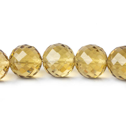 8-9mm Whiskey Quartz concave faceted rounds 16 inch 50 beads AA