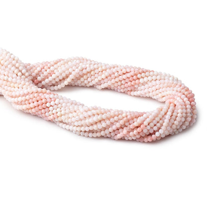 2.5mm Pink Peruvian Opal Micro Faceted Round Beads 13 inch 184 pieces